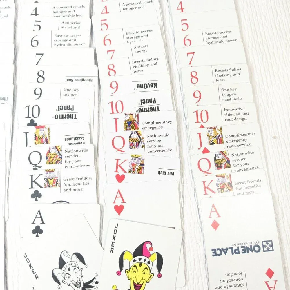 Vintage Winnebago Industries Playing Cards deck RV camper Advertisement promo